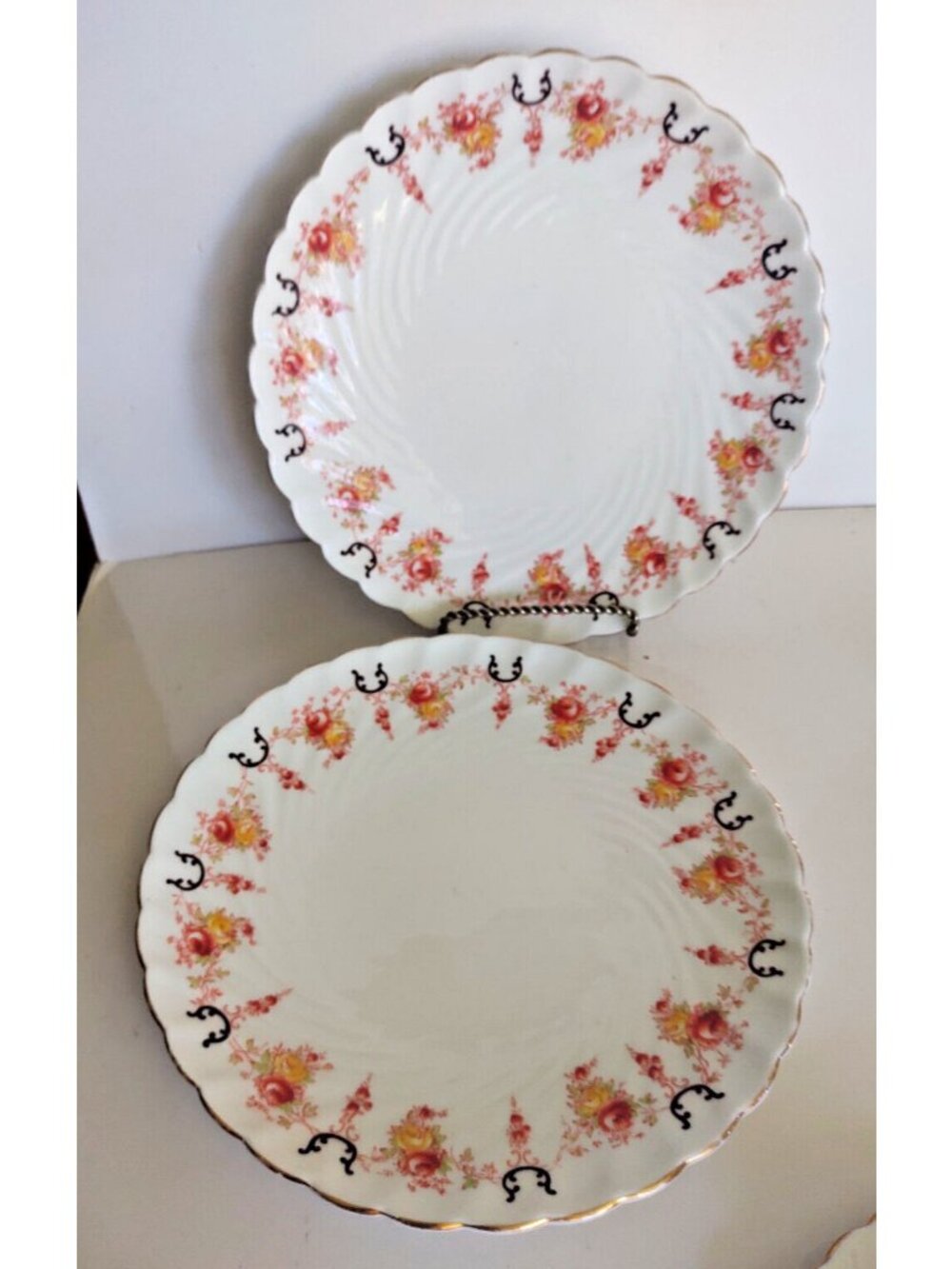 Antique & Rare Aynsley England Dinner Plates(2) 9 1/2" Art Deco